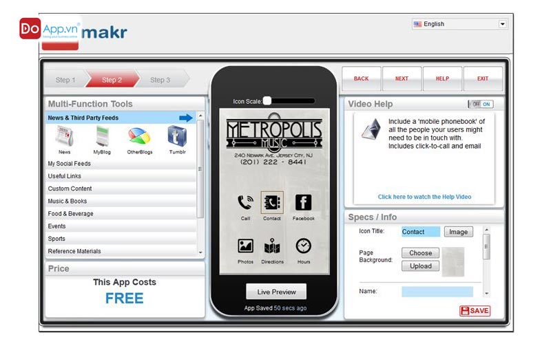 AppMakr - Nền tẳng tạo app miễn phí