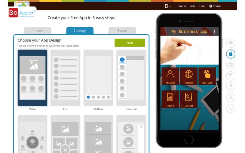 AppyPie - Phần mềm thiết kế app hiệu quả