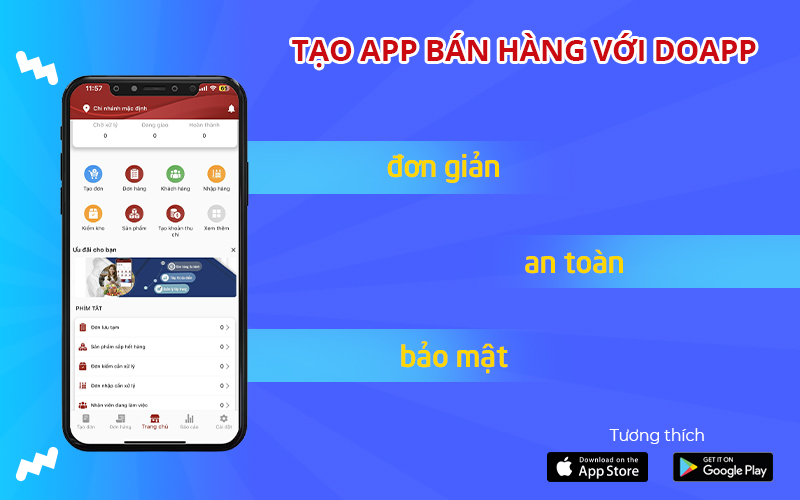 Tạo app bán hàng