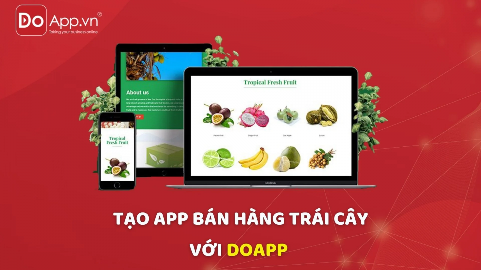 tạo app bán hàng trái cây